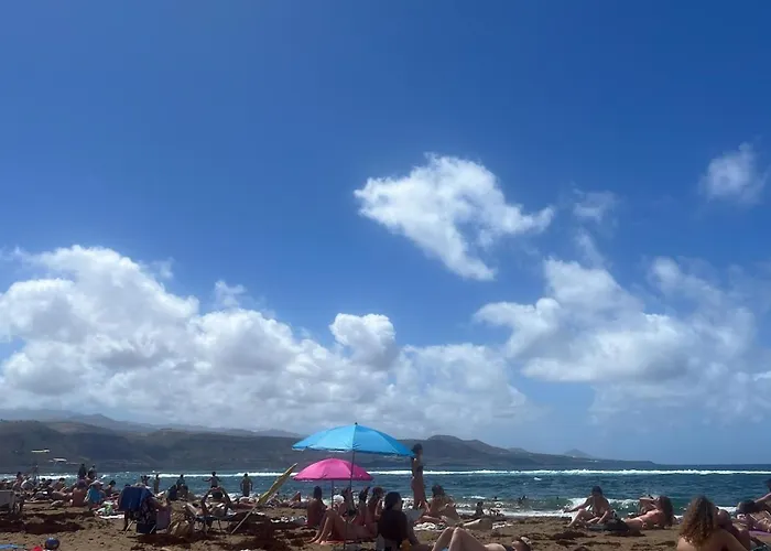En Primera Linea De Playa Y Vistas Al Mar Y Piscina * לאס פאלמס דה גראן קנאריה