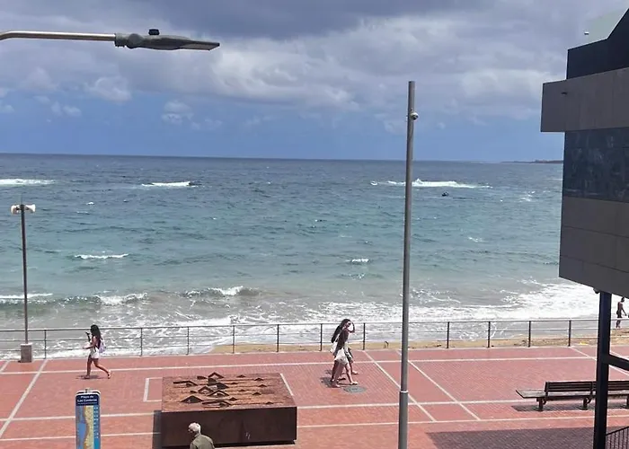 En Primera Linea De Playa Y Vistas Al Mar Y Piscina דירה לאס פאלמס דה גראן קנאריה